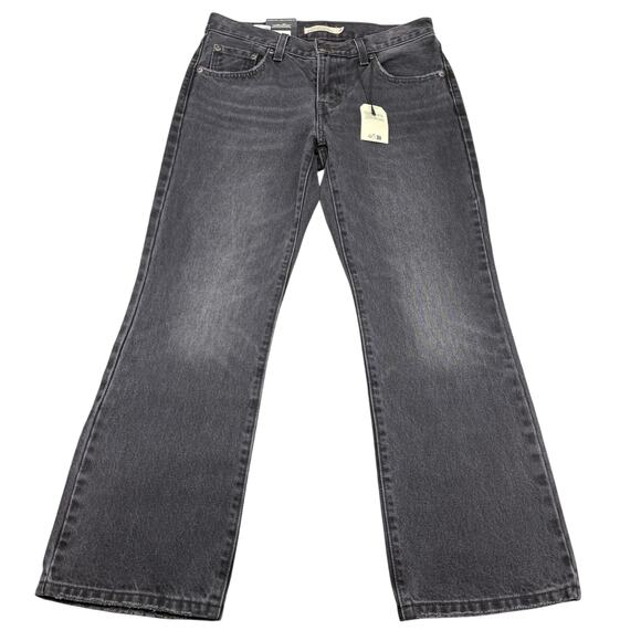 NWT LEVI'S Premium Middy Ankle Bootcut Jean Sz 26  Play My Game Black - Picture 4 of 9
